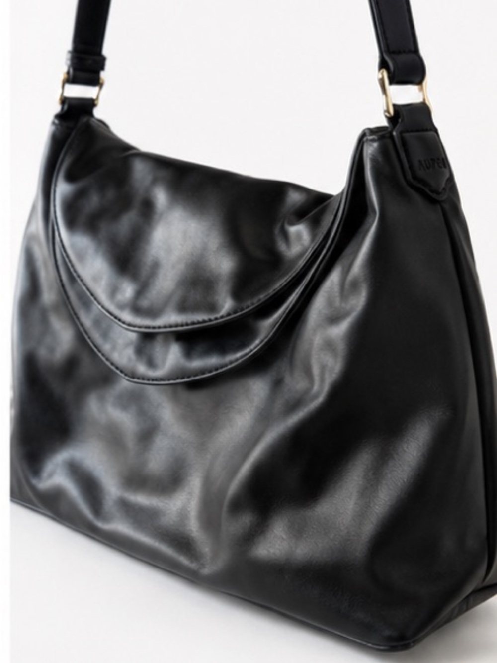 AUPEN “Nirvana” Black Slouch Shoulder Bag Quiet Luxury Minimalist